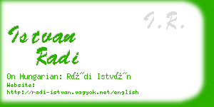 istvan radi business card